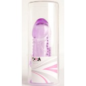 Фиолетовая гелевая насадка с шипами - 13 см. - Toyfa Basic - в Санкт-Петербурге купить с доставкой