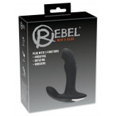 Черный вибромассажер простаты с функцией римминга Plug with Perineum Stimulator - 16,6 см. - Orion - в Санкт-Петербурге купить с доставкой