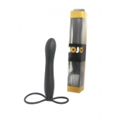 Черная насадка на пенис для двойной стимуляции Mojo BlackJack - 15 см. - Seven Creations - в Санкт-Петербурге купить с доставкой