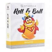 Стимулирующий презерватив-насадка Roll   Ball Banana - Sitabella - купить с доставкой в Санкт-Петербурге