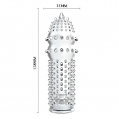 Закрытая прозрачная насадка Crystal sleeve - 14,2 см. - Erowoman-Eroman - в Санкт-Петербурге купить с доставкой