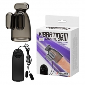 Дымчатая насадка-мастурбатор с вибрацией Vibrating Crystal Cap III - Baile - в Санкт-Петербурге купить с доставкой