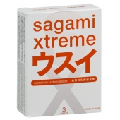 Ультратонкие презервативы Sagami Xtreme SUPERTHIN - 3 шт. - Sagami - купить с доставкой в Санкт-Петербурге