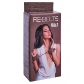 Коричневые кожаные наручники Maya - Rebelts - купить с доставкой в Санкт-Петербурге