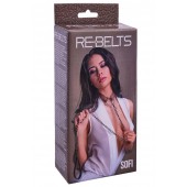 Коричневый поводок и чокер с кольцом Sofi - Rebelts - купить с доставкой в Санкт-Петербурге