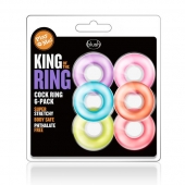 Набор из 6 эрекционных колец King of the Ring - Blush Novelties - в Санкт-Петербурге купить с доставкой