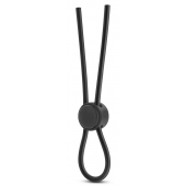 Черное силиконовое лассо на пенис SILICONE LOOP COCK RING - Blush Novelties - в Санкт-Петербурге купить с доставкой