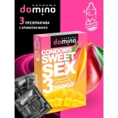 Презервативы для орального секса DOMINO Sweet Sex с ароматом манго - 3 шт. - Domino - купить с доставкой в Санкт-Петербурге