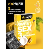 Презервативы для орального секса DOMINO Sweet Sex с ароматом тропических фруктов - 3 шт. - Domino - купить с доставкой в Санкт-Петербурге