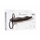 Черная вибронасадка для двойного проникновения Flirtini - 15,9 см. - Lola Games - купить с доставкой в Санкт-Петербурге