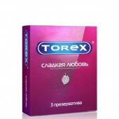 Презервативы Torex  Сладкая любовь  с ароматом клубники - 3 шт. - Torex - купить с доставкой в Санкт-Петербурге