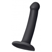 Черный фаллос на присоске Silicone Bendable Dildo S - 17 см. - Strap-on-me - купить с доставкой в Санкт-Петербурге