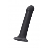 Черный фаллос на присоске Silicone Bendable Dildo L - 19 см. - Strap-on-me - купить с доставкой в Санкт-Петербурге