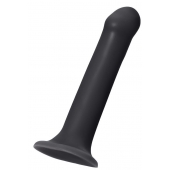 Черный фаллос на присоске Silicone Bendable Dildo L - 19 см. - Strap-on-me - купить с доставкой в Санкт-Петербурге