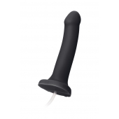 Черный фаллос с имитацией эякуляции Silicon Cum Dildo L - 19,6 см. - Strap-on-me - купить с доставкой в Санкт-Петербурге