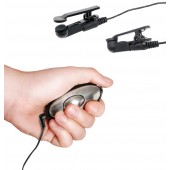 Черные электрические зажимы для сосков Shock Therapy Nipple Clamps - Pipedream - купить с доставкой в Санкт-Петербурге