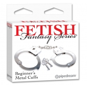 Металлические наручники Beginner s Metal Cuffs - Pipedream - купить с доставкой в Санкт-Петербурге