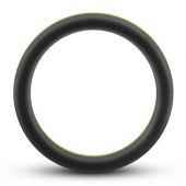 Черно-зеленое эрекционное кольцо Silicone Go Pro Cock Ring - Blush Novelties - в Санкт-Петербурге купить с доставкой