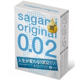 Ультратонкие презервативы Sagami Original 0.02 Extra Lub с увеличенным количеством смазки - 3 шт. - Sagami - купить с доставкой в Санкт-Петербурге