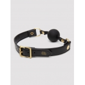 Черный кляп-шар Bound to You Faux Leather Ball Gag - Fifty Shades of Grey - купить с доставкой в Санкт-Петербурге
