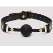 Черный кляп-шар Bound to You Faux Leather Ball Gag - Fifty Shades of Grey - купить с доставкой в Санкт-Петербурге