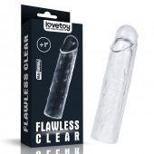 Прозрачная насадка-удлинитель Flawless Clear Penis Sleeve Add 1 - 15,5 см. - Lovetoy - в Санкт-Петербурге купить с доставкой