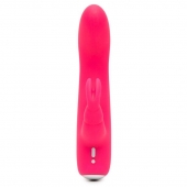 Розовый вибратор-кролик Rechargeable Mini Rabbit Vibrator - 15,2 см. - Happy Rabbit