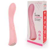 Нежно-розовый вибромассажер 6  Silicone G-Spot Fun - 19,1 см. - Erokay