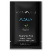 Легкий лубрикант на водной основе с алое Wicked Aqua - 3 мл. - Wicked - купить с доставкой в Санкт-Петербурге