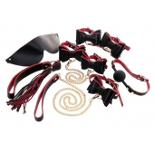 Черно-красный бондажный набор Bow-tie - ToyFa - купить с доставкой в Санкт-Петербурге