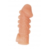 Телесная закрытая насадка с шишечками Cock Sleeve Size L - 17,6 см. - KOKOS - в Санкт-Петербурге купить с доставкой