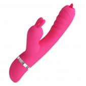 Розовый вибратор-кролик с мембранным стимулятором Phoenix - 20,2 см. - Baile