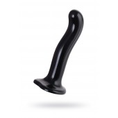 Черный стимулятор для пар P G-Spot Dildo Size M - 18 см. - Strap-on-me - в Санкт-Петербурге купить с доставкой
