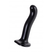 Черный стимулятор для пар P G-Spot Dildo Size M - 18 см. - Strap-on-me - в Санкт-Петербурге купить с доставкой