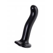 Черный стимулятор для пар P G-Spot Dildo Size L - 19 см. - Strap-on-me - в Санкт-Петербурге купить с доставкой
