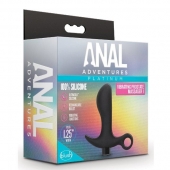 Черный анальный вибратор Silicone Vibrating Prostate Massager 01 - 10,8 см. - Blush Novelties - в Санкт-Петербурге купить с доставкой