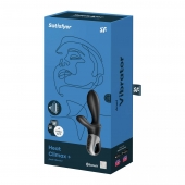 Черный анальный вибратор Heat Climax+ с функцией нагрева - 20,6 см. - Satisfyer - в Санкт-Петербурге купить с доставкой