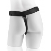 Страпон с телесной насадкой 7  Uncut with Strap on Harness - 18 см. - Pipedream - купить с доставкой в Санкт-Петербурге
