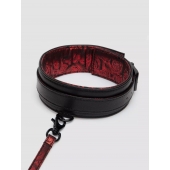 Стильный ошейник с поводком Reversible Faux Leather Collar and Lead - Fifty Shades of Grey - купить с доставкой в Санкт-Петербурге