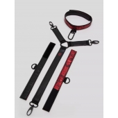 Ошейник с наручниками Reversible Faux Leather Collar and Wrist - Fifty Shades of Grey - купить с доставкой в Санкт-Петербурге