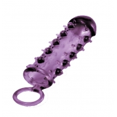 Закрытая фиолетовая насадка с пупырышками SAMURAI PENIS SLEEVE PURPLE - 14,5 см. - NMC - в Санкт-Петербурге купить с доставкой