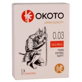 Тонкие презервативы OKOTO Thin Extra Soft - 3 шт. - Sitabella - купить с доставкой в Санкт-Петербурге