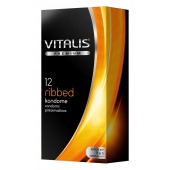 Ребристые презервативы VITALIS PREMIUM ribbed - 12 шт. - Vitalis - купить с доставкой в Санкт-Петербурге