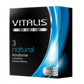 Классические презервативы VITALIS PREMIUM natural - 3 шт. - Vitalis - купить с доставкой в Санкт-Петербурге
