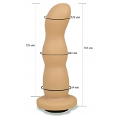 Телесная рельефная насадка Harness - 14,2 см. - LOVETOY (А-Полимер) - купить с доставкой в Санкт-Петербурге