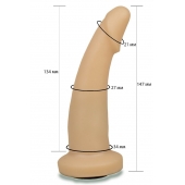 Телесная гладкая насадка Harness - 14,7 см. - LOVETOY (А-Полимер) - купить с доставкой в Санкт-Петербурге
