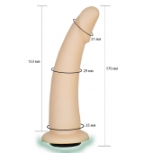 Телесная гладкая насадка-фаллоимитатор Harness - 17 см. - LOVETOY (А-Полимер) - купить с доставкой в Санкт-Петербурге