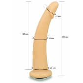 Телесная гладкая насадка-фаллоимитатор Harness - 20 см. - LOVETOY (А-Полимер) - купить с доставкой в Санкт-Петербурге