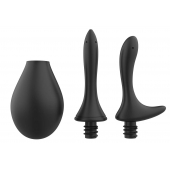 Черный анальный душ Nexus Anal Douche Set с 2 сменными насадками - Nexus Range - купить с доставкой в Санкт-Петербурге