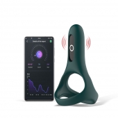 Изумрудное виброкольцо Magic Motion Rise с подхватом мошонки - Magic Motion - в Санкт-Петербурге купить с доставкой